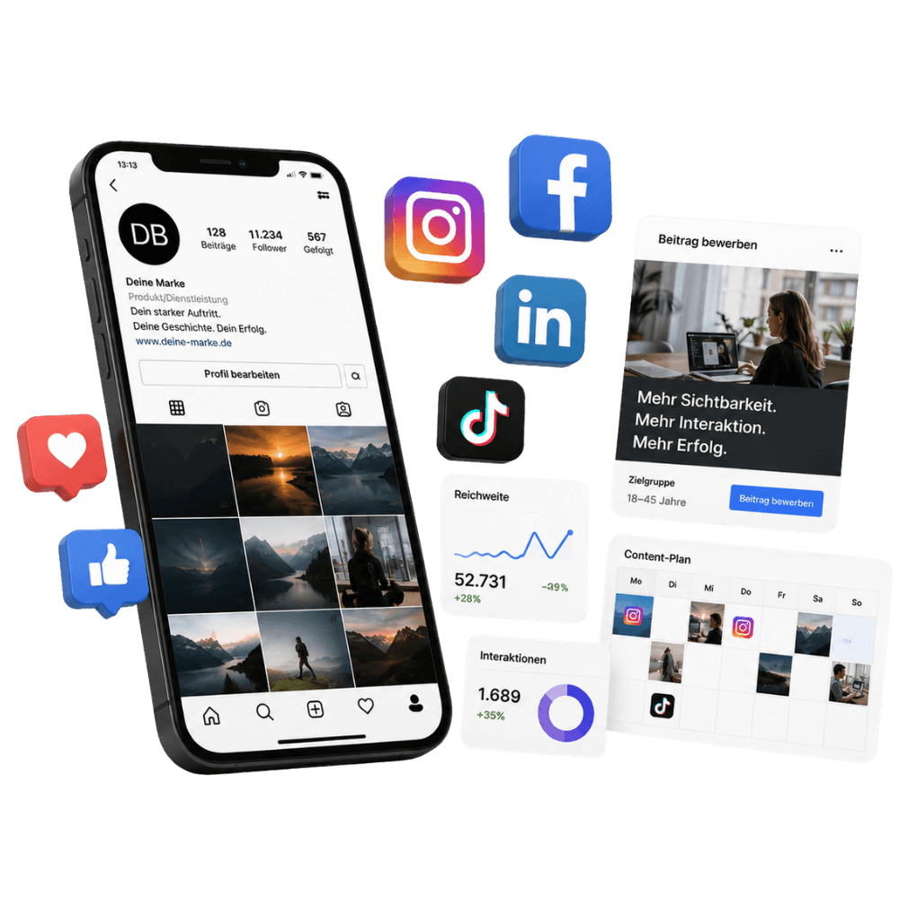 Social-Media-Marketing von DubbelsOne für Instagram, Facebook, Meta Ads und LinkedIn aus Leverkusen, Köln, Düsseldorf und NRW