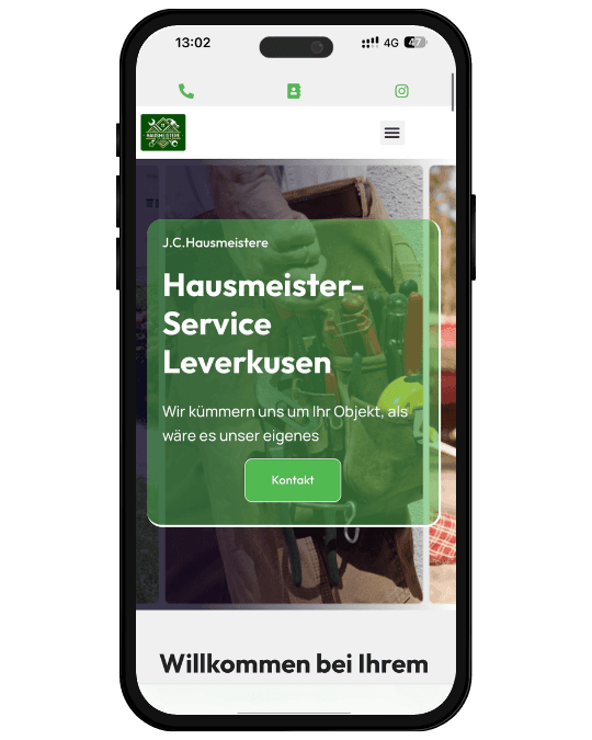Website-Referenz: Hausmeisterdienste Leverkusen – von DubbelsOne