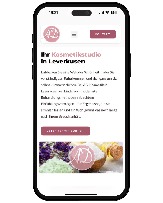 Website-Referenz: Kosmetikstudio Leverkusen – von DubbelsOne